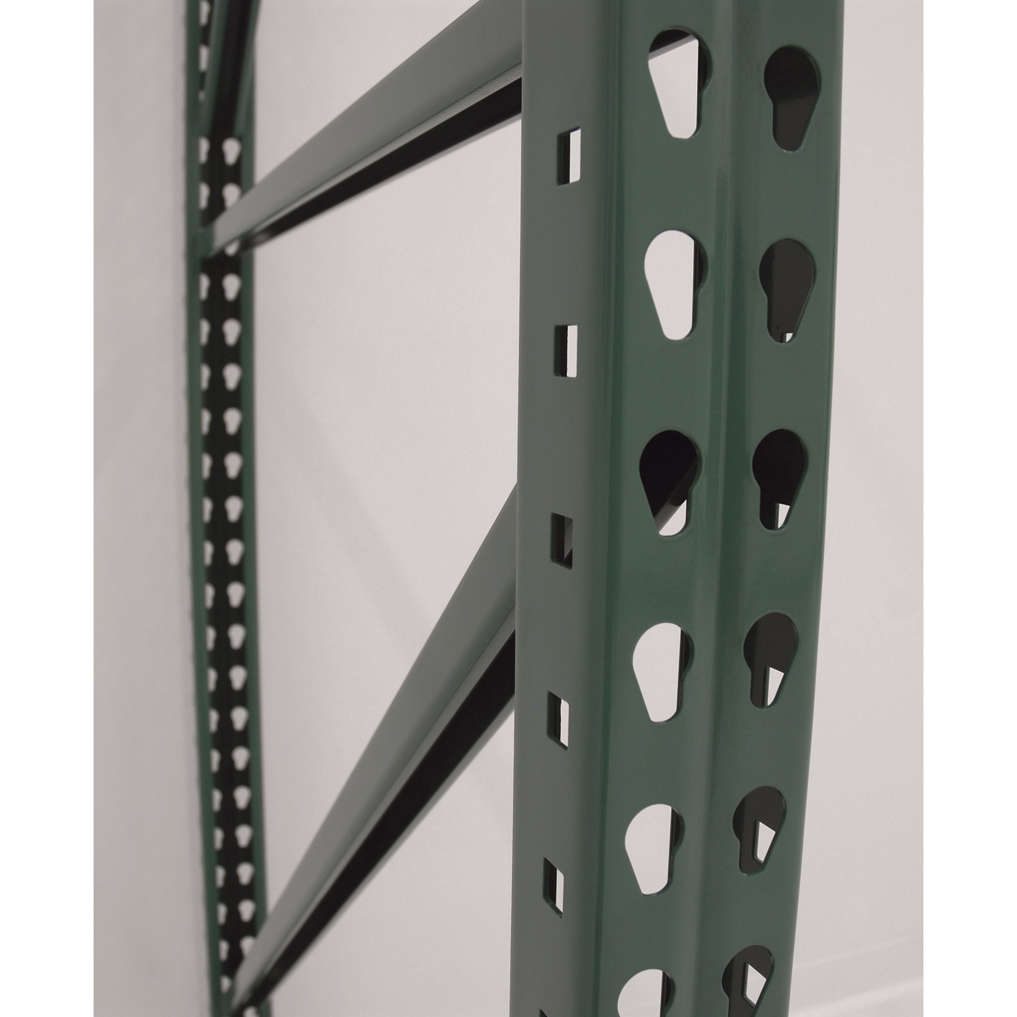 AK Industrial Teardrop Pallet Rack Frame, 48in.D x 240in.H, Model# AK-UFI-240-48